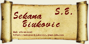 Sekana Biuković vizit kartica